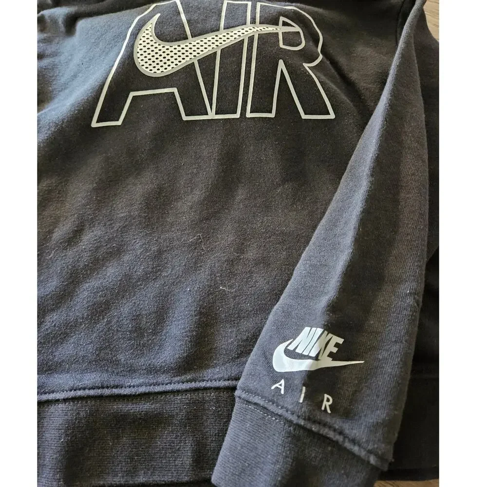 Lot of 2 Identical Nike Air Black Hoodies Size 6 Kids 5-6 Years, Twins!